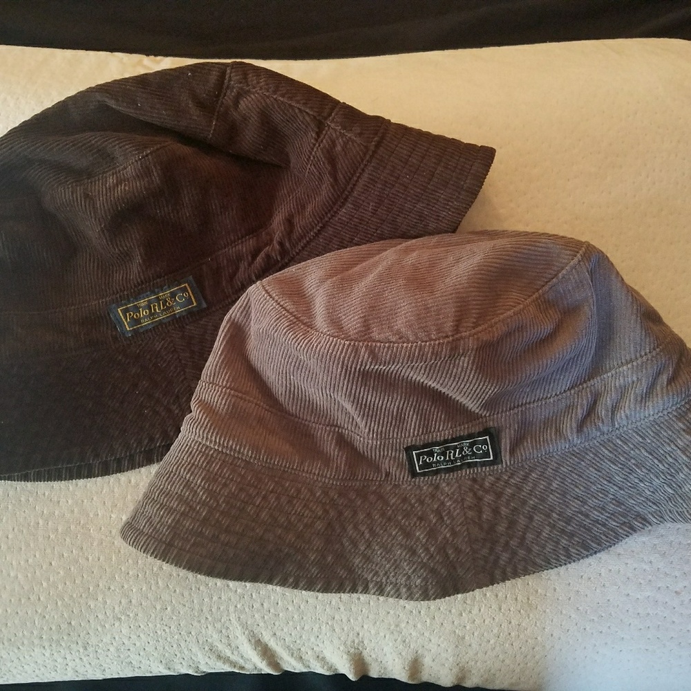 2 Ralph Lauren corduroy bucket hats